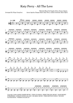 All the Love - Katy Perry drum sheet music