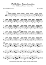 Transformation - Phil Collins drum sheet music