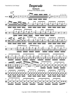 Desperado - Soilwork drum sheet music