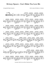 Can't Make You Love Me - Britney Spears drum sheet music