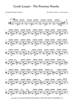 The Faraway Nearby - Cyndi Lauper drum sheet music