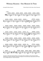 One Moment in Time - Whitney Houston drum sheet music