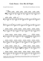 Give Me All Night - Carly Simon drum sheet music