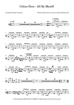 All by Myself - Celine Dion drum sheet music