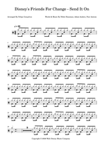 Send It On - Disney's Friends for Change drum sheet music