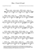 I Love It Loud - Kiss drum sheet music