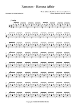 Havana Affair - Ramones drum sheet music