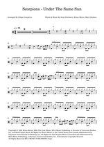 Under the Same Sun - Scorpions drum sheet music