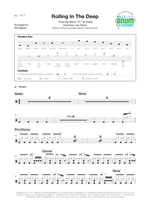 Rolling in the Deep - Adele drum sheet music