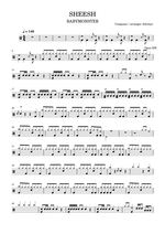 Sheesh - Babymonster (베이비몬스터) drum sheet music