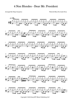 Dear Mr. President - 4 Non Blondes drum sheet music