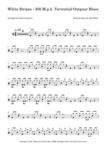 300 M.P.H. Torrential Outpour Blues - The White Stripes drum sheet music