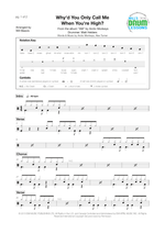 Why'd You Only Call Me When You're High? - Arctic Monkeys drum sheet music