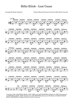 Lost Cause - Billie Eilish drum sheet music