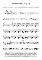 Why Try - Ariana Grande drum sheet music