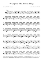 The Hardest Thing - 98 Degrees drum sheet music