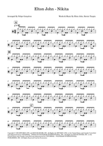 Nikita - Elton John drum sheet music