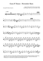 November Rain - Guns N' Roses drum sheet music
