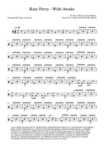 Wide Awake - Katy Perry drum sheet music