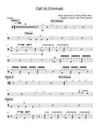Call Us Criminals - Meghan Trainor drum sheet music