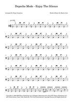 Enjoy the Silence - Depeche Mode drum sheet music