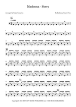 Sorry - Madonna drum sheet music