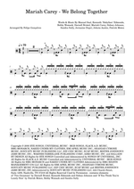 We Belong Together - Mariah Carey drum sheet music