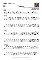 Espresso - Sabrina Carpenter drum sheet music
