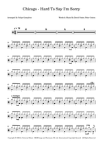 Hard to Say I'm Sorry - Chicago drum sheet music
