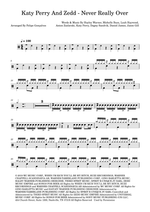 Never Really Over - Katy Perry drum sheet music