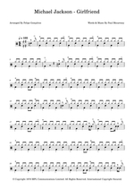 Girlfriend - Michael Jackson drum sheet music