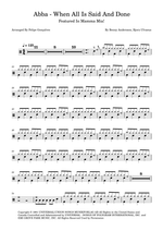 When All Is Said and Done - ABBA drum sheet music