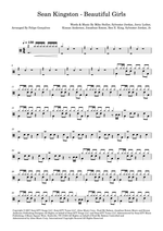 Beautiful Girls - Sean Kingston drum sheet music