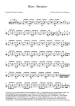 Strutter - Kiss drum sheet music