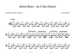 As I Am (Intro) - Alicia Keys drum sheet music