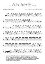 Burning Heart - Survivor drum sheet music
