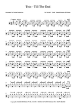 Till the End - Toto drum sheet music