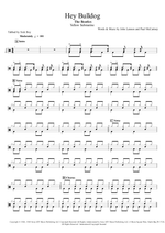 Hey Bulldog - The Beatles drum sheet music