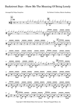 Show Me the Meaning of Being Lonely - Backstreet Boys drum sheet music