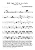 I'll Never Love Again - Lady Gaga drum sheet music