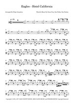 Hotel California - Eagles drum sheet music