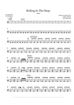 Rolling in the Deep - Adele drum sheet music