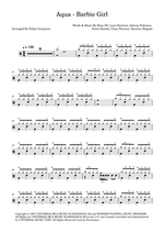Barbie Girl - Aqua drum sheet music