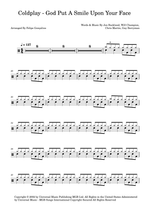 God Put a Smile Upon Your Face - Coldplay drum sheet music
