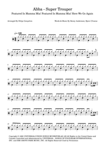 Super Trouper - ABBA drum sheet music