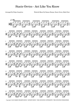 Act Like You Know - Stacie Orrico drum sheet music