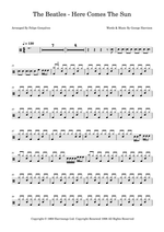 Here Comes the Sun - The Beatles drum sheet music