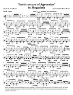 Architecture of Aggression - Megadeth drum sheet music