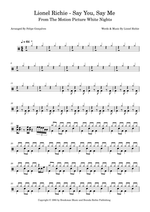 Say You, Say Me - Lionel Richie drum sheet music
