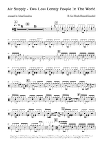Two Less Lonely People in the World - Air Supply drum sheet music